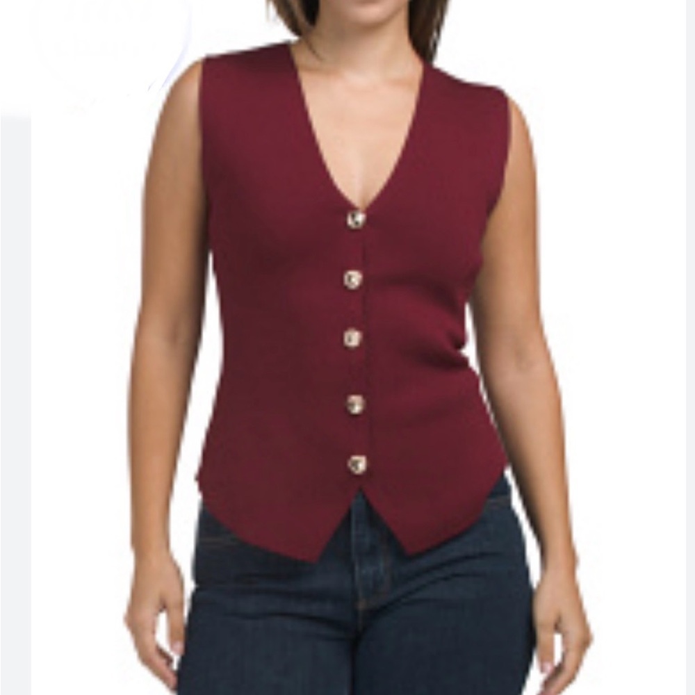 Women's Burgundy Sleeveless Top New without tag - Picture 3 of 9